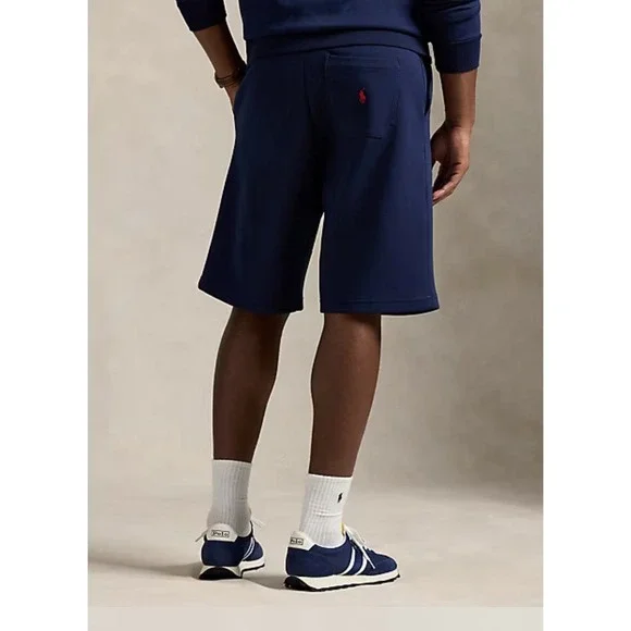 NWT POLO Ralph Lauren Navy Logo Double-Knit 12" Inseam Shorts Multi PonyXXL T - Picture 3 of 13